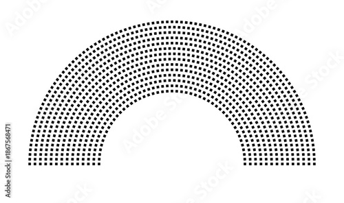 Hemicycle 1011 seats - 14 rows