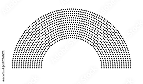 Hemicycle 1030 seats - 14 rows, 1030 places, 1030 students, 1030 listeners.
