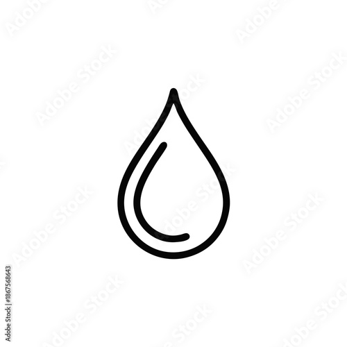 Blood Drop Line Icon Medical Donation Healthcare Symbol