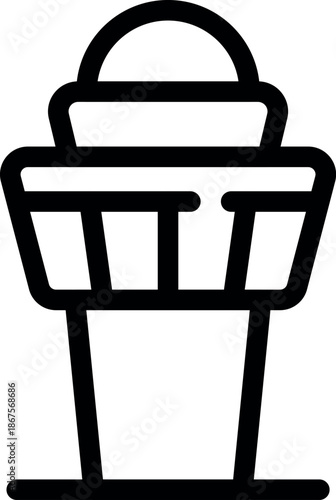 Airport control tower, a vital hub for managing air traffic flow, ensuring safe takeoffs and landings, and coordinating ground operations