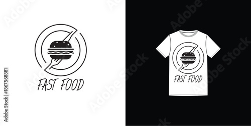 Vector fast food t-shirt design Fully Editable High Quality