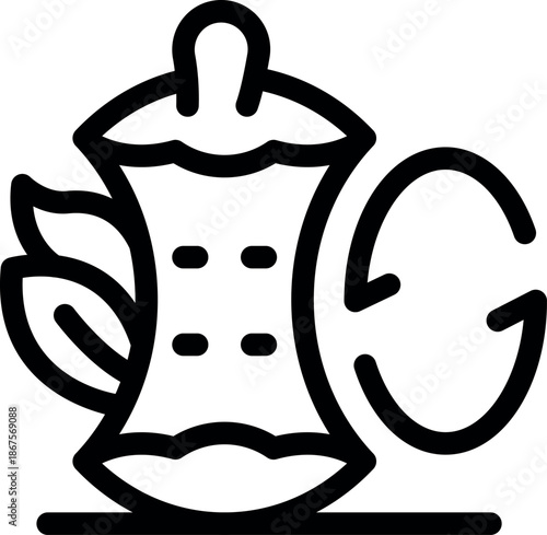 Broken teapot undergoing recycling, highlighting resource efficiency and waste reduction