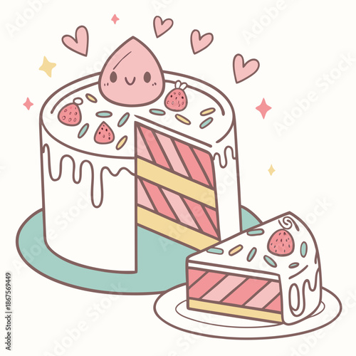 Delightful strawberry cake