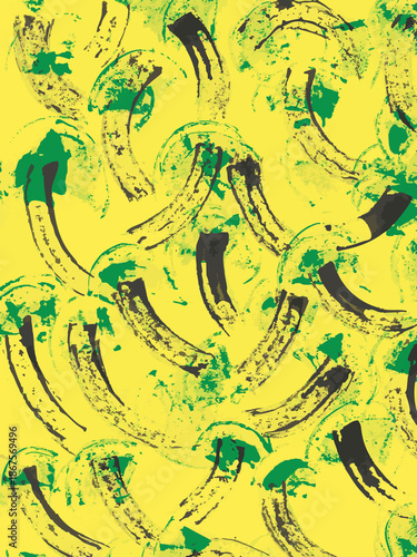 Abstract yellow watercolor pattern with soft color transitions.