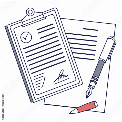 Document signing illustration
