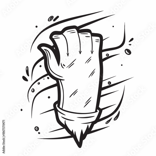 Powerful fist illustration