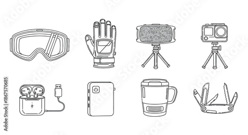 Essential gadgets for modern lifestyle Vector