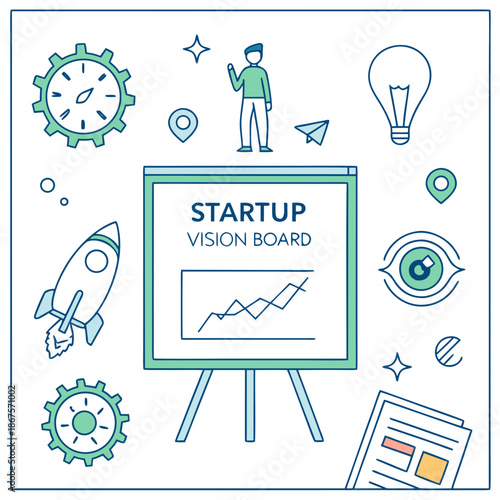 Startup vision board