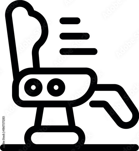 Hydraulic barber chair offering adjustable features, ensuring both client comfort and efficient styling in a modern barbershop setting