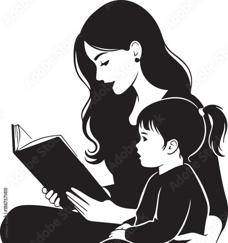 Mother reading to child