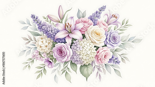 Delicate Floral Arrangement Featuring Whisked Blooms and Soft Pastel Hues