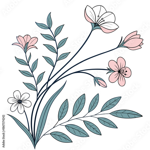 Delicate floral illustration