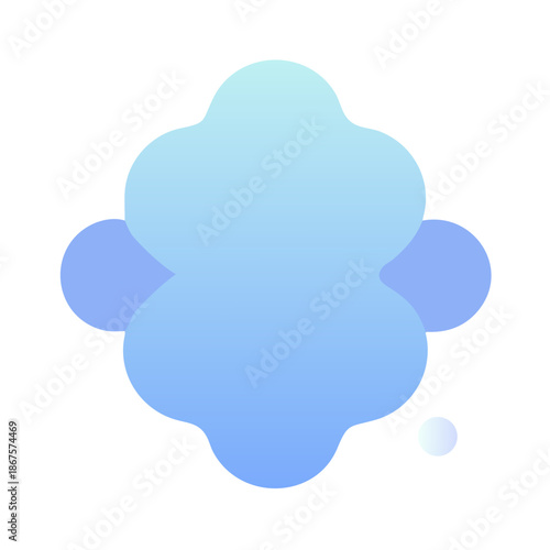 Abstract blue shapes