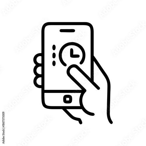 Setting time on smartphone