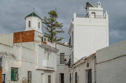 Streets in Nerja, typical Andalusian town, Spain