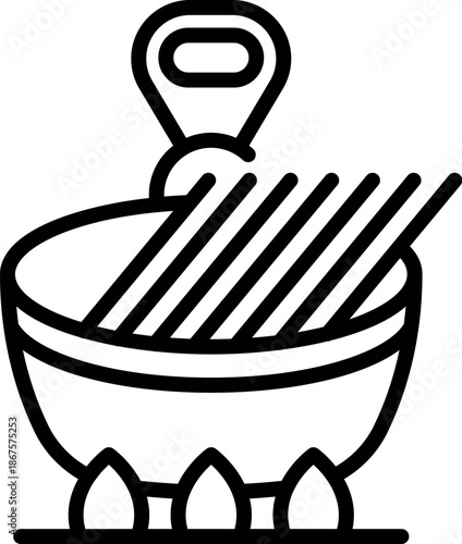 Wok is cooking noodles on a gas stove with a handle lid