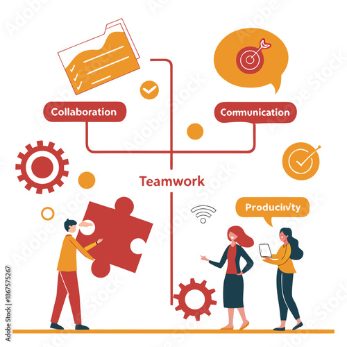 Teamwork concept illustration