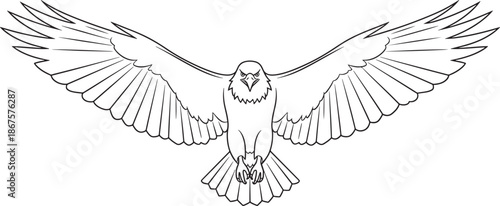 A cute cartoon illustration of a flying fairy with white feather wings soaring through a heavenly sky as a symbol of nature and art