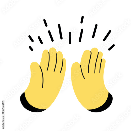 Clapping Hands Icon for Celebration and Applause