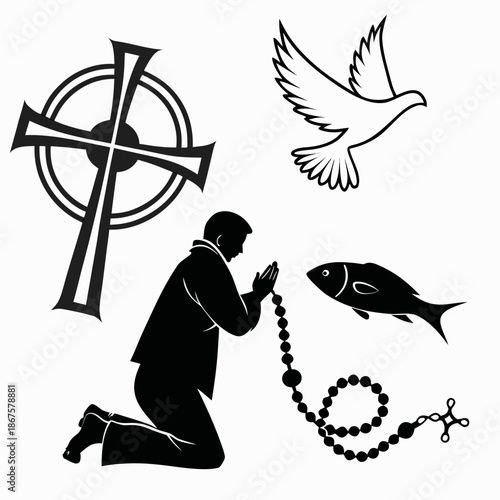 Foto Christian symbols and prayer