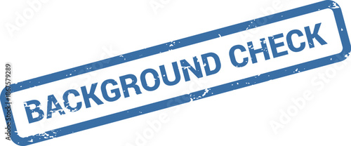 Background Check Rubber Stamp Vector – Blue Grunge HR Label
