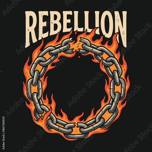 Rebellion Chain Breaking Fire Symbol.