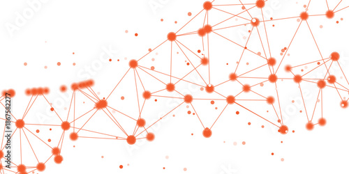 Abstract Network Nodes and Connections Technology Background