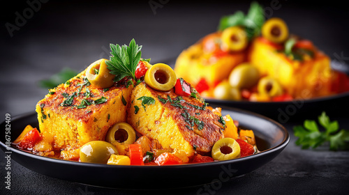 Chicken tajine with olives ...