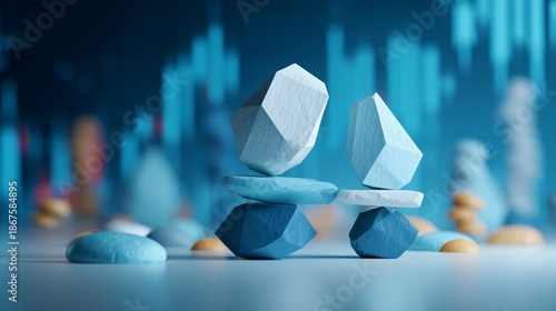 abstract finacial risk management symbol