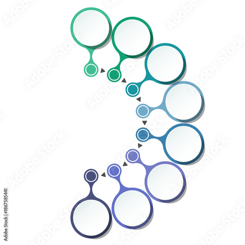 Basic circle infographic with 8 steps, process or options.