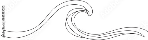 Elegant wave design element for creative projects