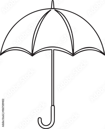 Modern umbrella icon for protection and safety