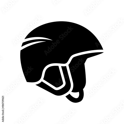 Protective Ski Helmet Icon Design For Winter Sports Safety