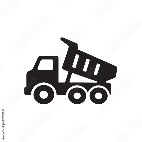 Toy truck vector illustration isolated on white background