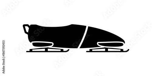 Speed Skating Boot Icon Design For Winter Sports Competition