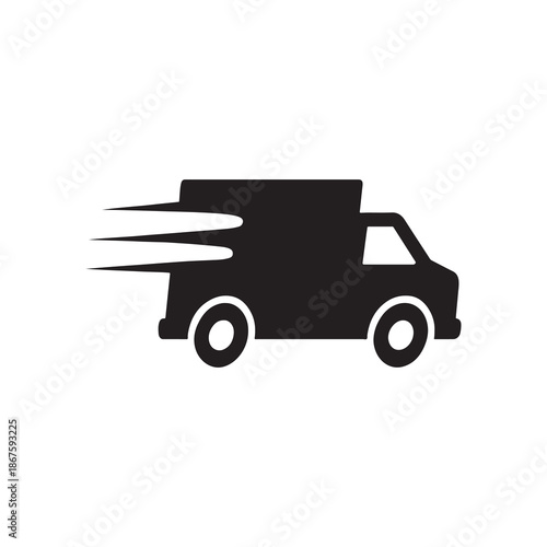 Fast delivery icon set. Free shipping, express delivery, 24 hours, fast van. Truck symbol on white background - stock vector