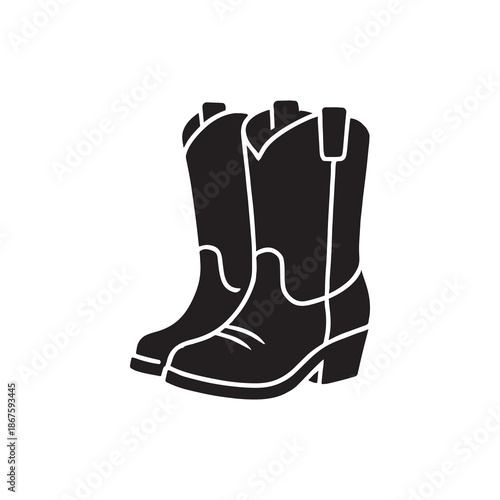 Red and black rubber boots shown as a waterproof pair of footwear isolated on a clean background suitable for rain and winter wear