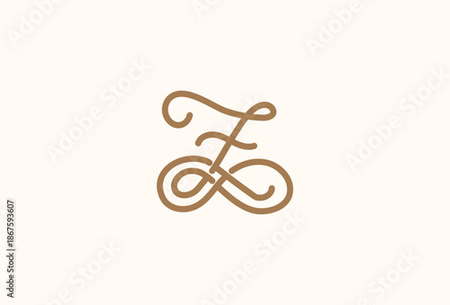 Letter Z Infinity Logo, Handwriting Letter Z with Infinity combination, suitable for brand and company logo design, vector illustration