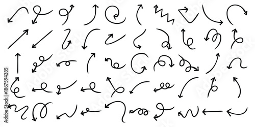 Collection of Handwritten Cursive Alphabet Letters.