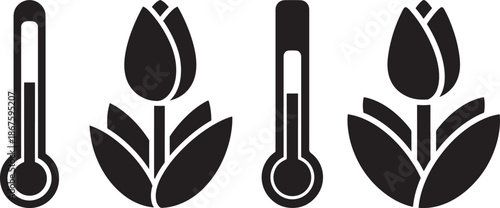 Spring temperature with flower design