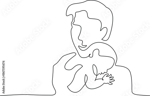 Contemplative figure in silhouette Vector