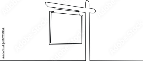 Blank real estate sign Vector