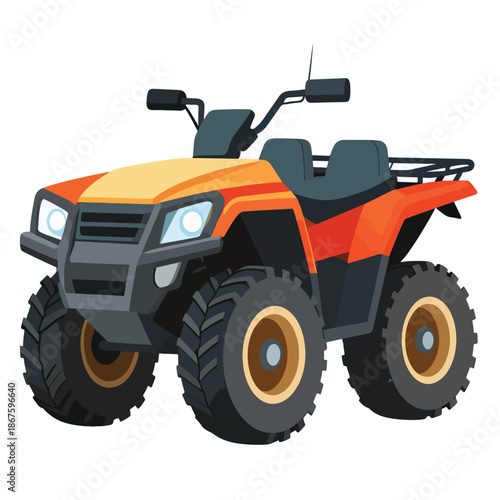 Dynamic All-Terrain Vehicle Graphic for Off-Road Adventure and Trail Racing