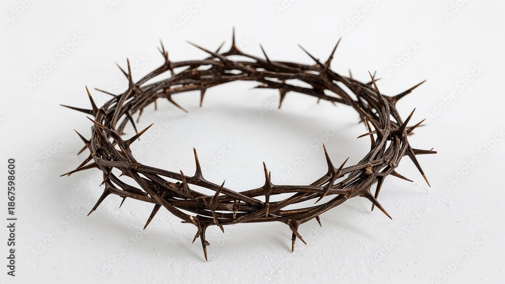 Fototapeta premium A crown of thorns arranged in a circular shape.
