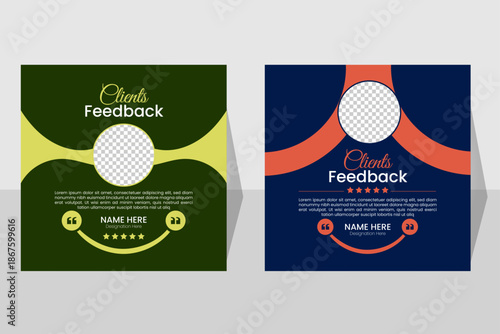Custom Client Testimonial Feedback template design
