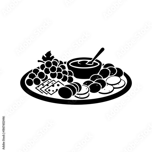 Assorted sushi platter isolated on transparent background, Vector