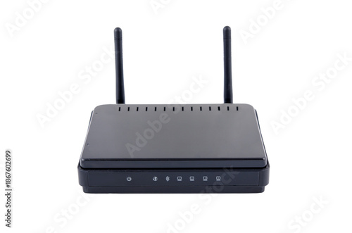 Wireless Wi-Fi router isolated on white