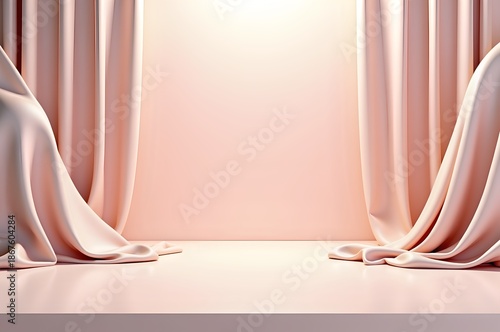 Elegant Fabric Drapery on Stage