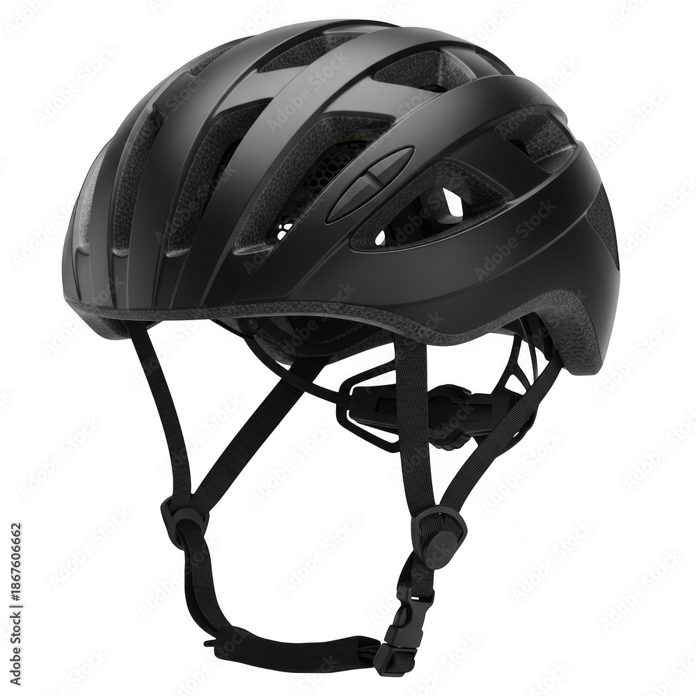 Fototapeta premium Modern cycling helmet isolated on transparent background