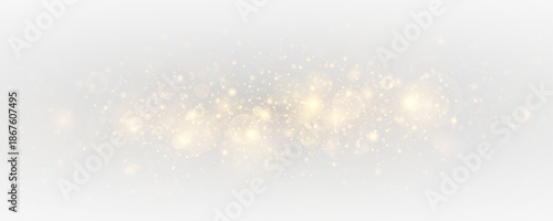 Shimmering gold stardust with magical glowing particles and festive spark.